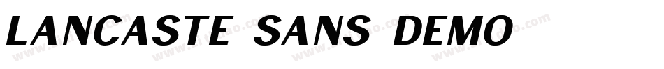 Lancaste Sans Demo字体转换